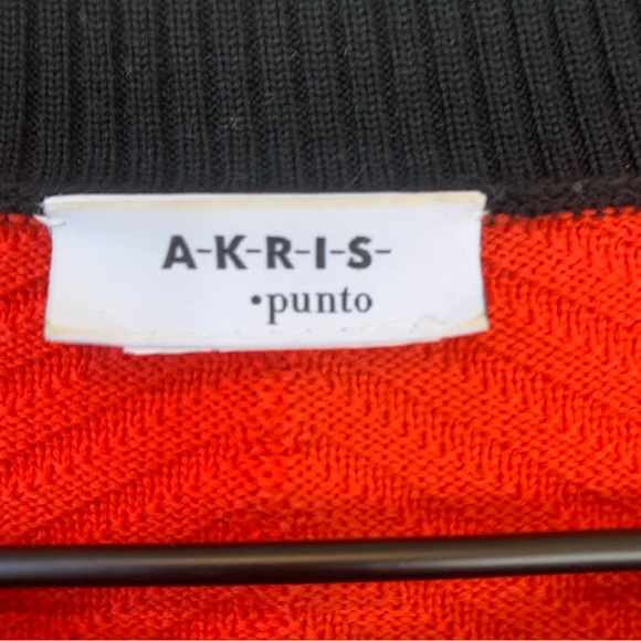 Akris Punto Bergdorf Goodman Herringbone Stripe Merino Pullover Sweater - Picture 3 of 10